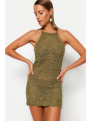 trendyol Sukienka dzianinowa w kolorze khaki rozmiar: 34
