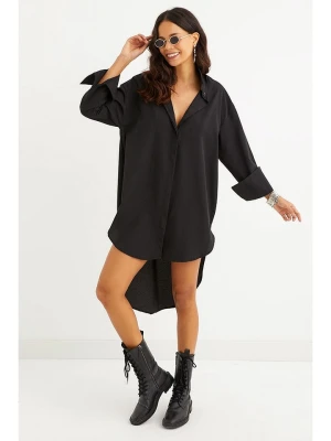 trendyol Sukienka koszulowa w kolorze czarnym rozmiar: L