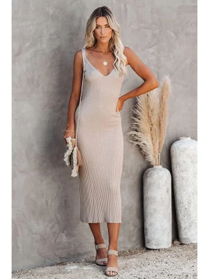 trendyol Sukienka w kolorze beżowym rozmiar: S
