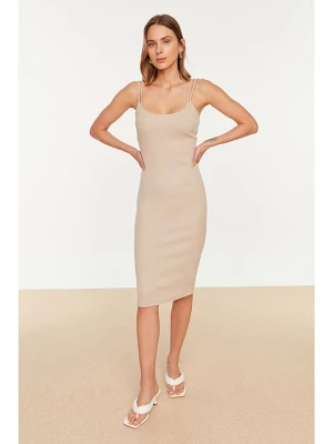 trendyol Sukienka w kolorze beżowym rozmiar: XL