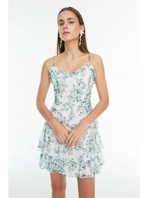 trendyol Sukienka w kolorze biało-miętowym rozmiar: 36