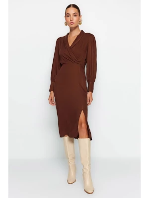 trendyol Sukienka w kolorze brązowym rozmiar: 38