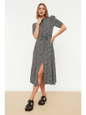 trendyol Sukienka w kolorze czarno-kremowym rozmiar: 38