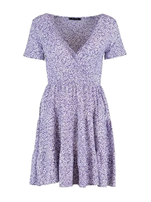 trendyol Sukienka w kolorze fioletowo-białym rozmiar: L