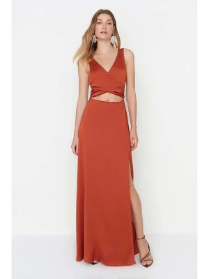 trendyol Sukienka w kolorze jasnobrązowym rozmiar: 42