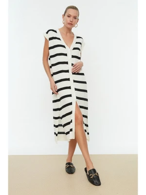 trendyol Sukienka w kolorze kremowo-czarnym rozmiar: S