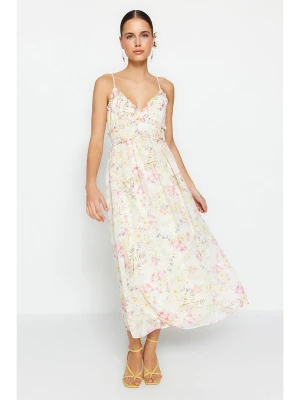 trendyol Sukienka w kolorze kremowo-jasnoróżowym rozmiar: 38