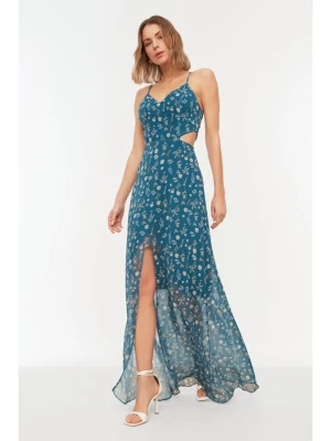 trendyol Sukienka w kolorze niebiesko-beżowym rozmiar: 38