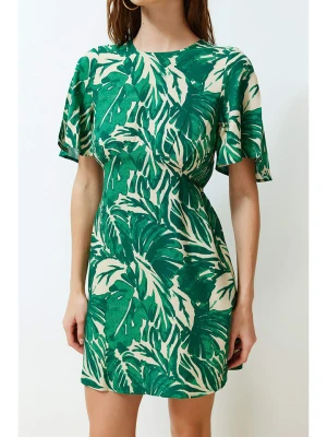 trendyol Sukienka w kolorze zielono-beżowym rozmiar: 36
