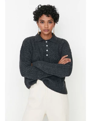 trendyol Sweter w kolorze antracytowym rozmiar: L