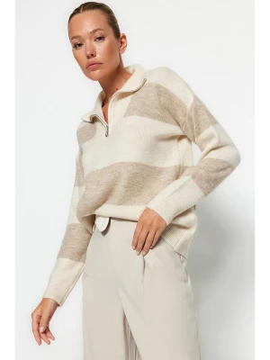trendyol Sweter w kolorze beżowo-jasnobrązowym rozmiar: M