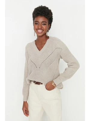 trendyol Sweter w kolorze beżowym rozmiar: S