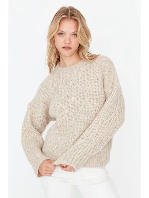 trendyol Sweter w kolorze beżowym rozmiar: M
