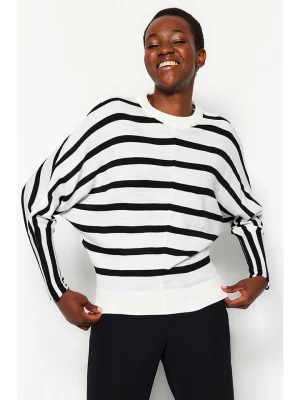 trendyol Sweter w kolorze biało-czarnym rozmiar: M