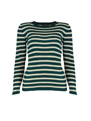 trendyol Sweter w kolorze ciemnozielono-kremowym rozmiar: L