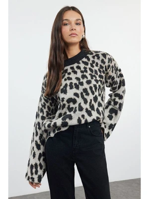 trendyol Sweter w kolorze czarno-jasnoszarym rozmiar: M