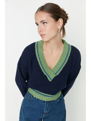 trendyol Sweter w kolorze granatowo-zielonym rozmiar: S