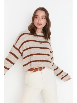 trendyol Sweter w kolorze jasnoróżowo-brązowym rozmiar: S