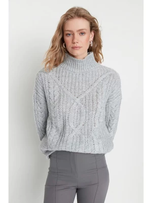 trendyol Sweter w kolorze jasnoszarym rozmiar: S