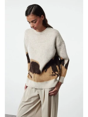 trendyol Sweter w kolorze karmelowo-beżowym rozmiar: S