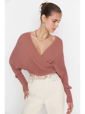trendyol Sweter w kolorze szaroróżowym rozmiar: M