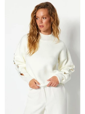 trendyol Sweter w kolorze kremowym rozmiar: M