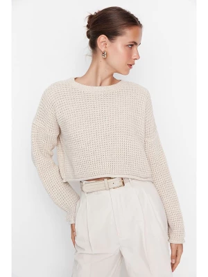 trendyol Sweter w kolorze kremowym rozmiar: S