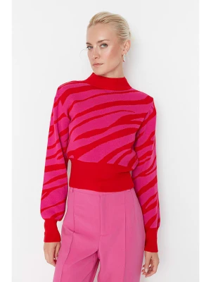 trendyol Sweter w kolorze różowo-czerwonym rozmiar: M