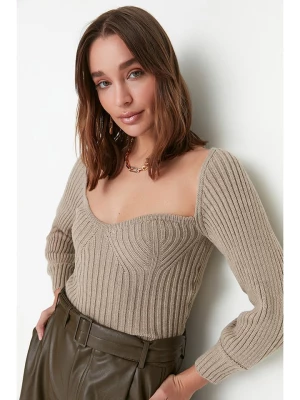 trendyol Sweter w kolorze beżowym rozmiar: L