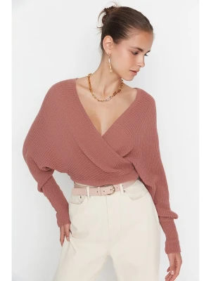 trendyol Sweter w kolorze szaroróżowym rozmiar: L