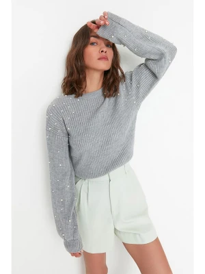 trendyol Sweter w kolorze szarym rozmiar: L