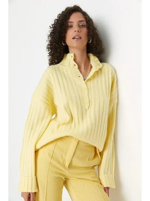 trendyol Sweter w kolorze żółtym rozmiar: L
