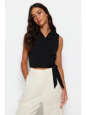 trendyol Top w kolorze czarnym rozmiar: 34