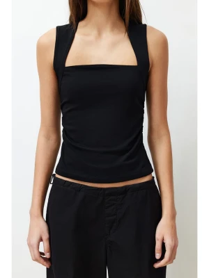 trendyol Top w kolorze czarnym rozmiar: M