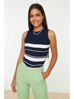 trendyol Top w kolorze granatowo-białym rozmiar: M