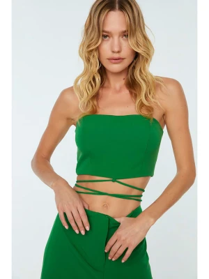 trendyol Top w kolorze zielonym rozmiar: 34