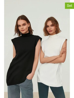 trendyol Tuniki (2 szt.) w kolorze czarno-białym rozmiar: M