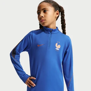 Treningowa koszulka piłkarska dla dużych dzieci FFF Strike Nike Dri-FIT - Niebieski