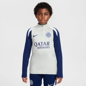 Treningowa koszulka piłkarska dla dużych dzieci Inter Mediolan Strike Nike Dri-FIT - Szary