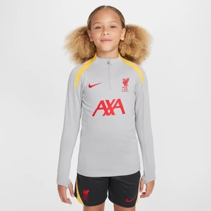 Treningowa koszulka piłkarska dla dużych dzieci Nike Dri-FIT Liverpool F.C. Strike (wersja trzecia) - Szary