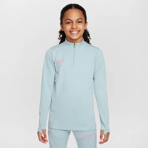 Treningowa koszulka piłkarska z długim rękawem i zamkiem 1/4 dla dużych dzieci Dri-FIT Nike Academy - Szary