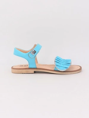 TREVIRGOLAZERO Skórzane sandały w kolorze błękitnym rozmiar: 31