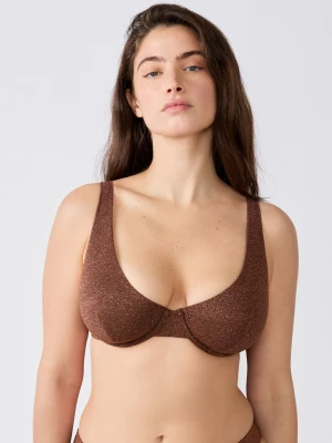 Trójkątny top od bikini z cekinami Etam
