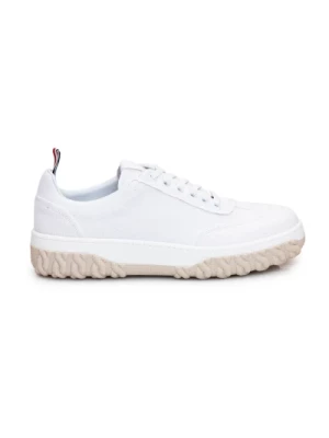 Tricolor Low Fabric Lace-Up Sneakers Thom Browne