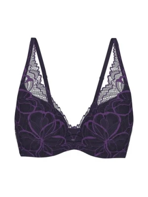 Triumph Biustonosz damski na fiszbinach - Body Make-Up Illusion Lace Kobiety lila wzorzysty,