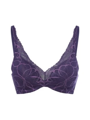 Triumph Biustonosz damski na fiszbinach - Body Make-Up Illusion Lace Kobiety lila wzorzysty,
