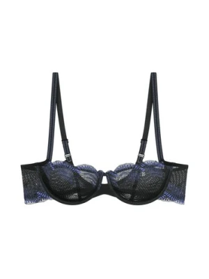Triumph Biustonosz damski na fiszbinach - Comfort Glam Kobiety Sztuczne włókno czarny wypukły wzór tkaniny,