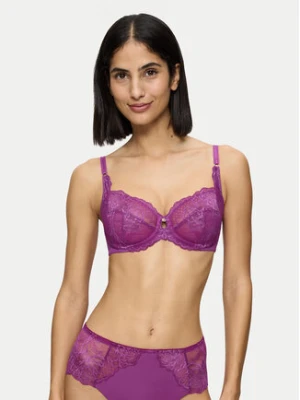 Triumph Biustonosz z fiszbiną Wild Peony Florale 10209608 Fioletowy