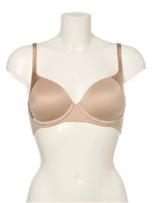 Triumph Damski biustonosz z fiszbinami Kobiety Sztuczne włókno beżowy jednolity,