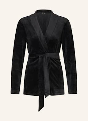 Triumph Damski Peniuar Sensual Velour Z Materiału Nicki schwarz